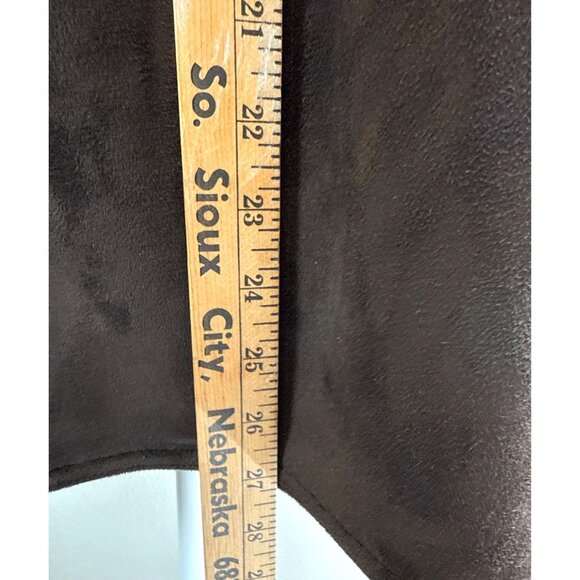 PERRY ELLIS Medium Portfolio Mens Brown Faux Suede Fur Lined Winter Jacket - Picture 7 of 14